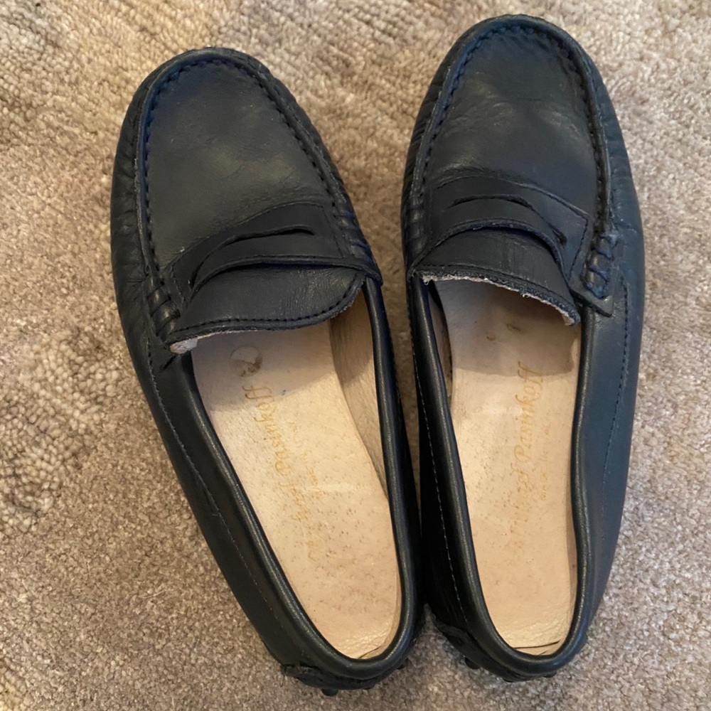 Boys Michael Pasinkoff Navy Leather Loafers